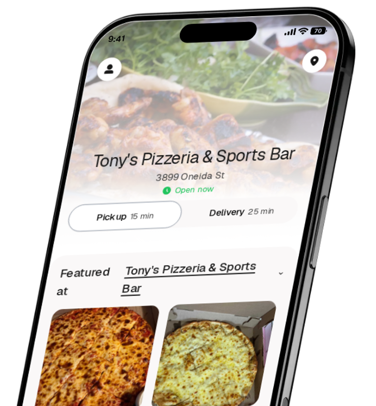 Tony's Pizzeria & Sports Bar app preview