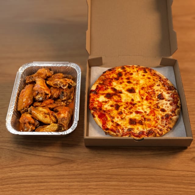 Small Cheese & 20 Bone In Wings.